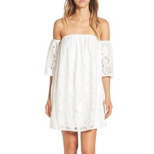Leith lace off the shoulder dress